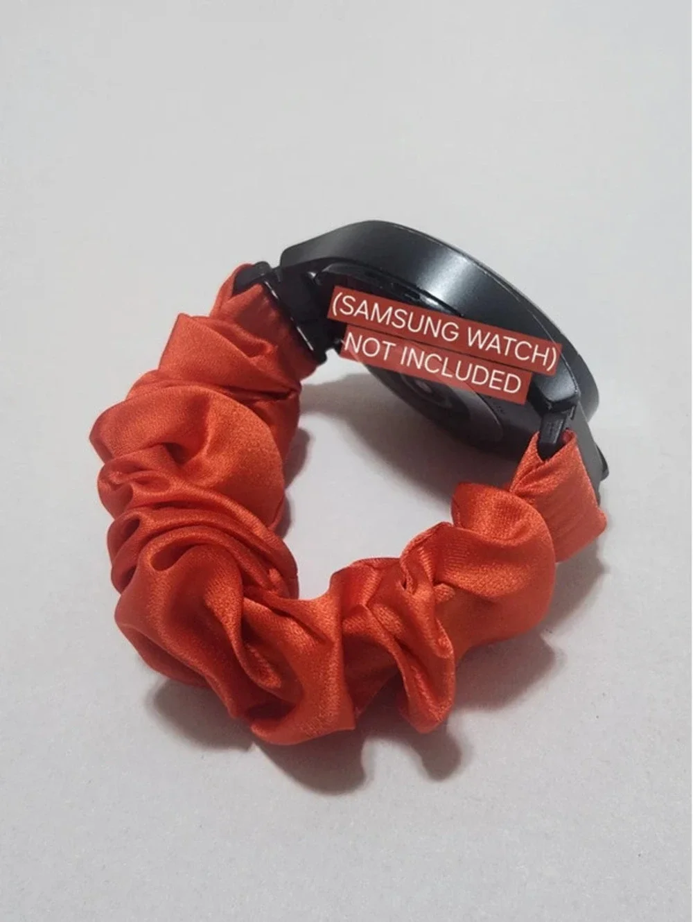 Scrunchies Watch Band for 20mm, Compatible with Samsung 7, 6, 5, 4  Color:Orange